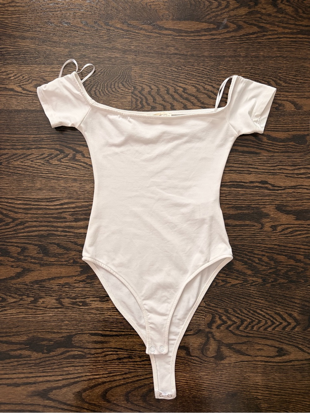 Pull&Bear White Off-Shoulder Girls' One-Piece Bodysuit